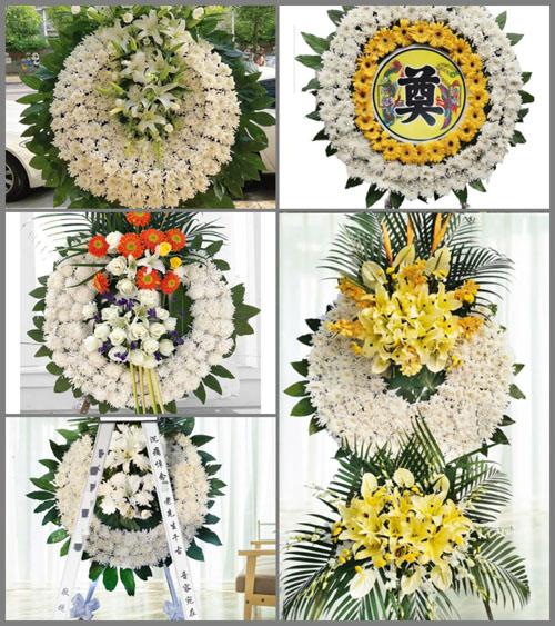 山东青岛莱西市望城街道东水道村花圈速递